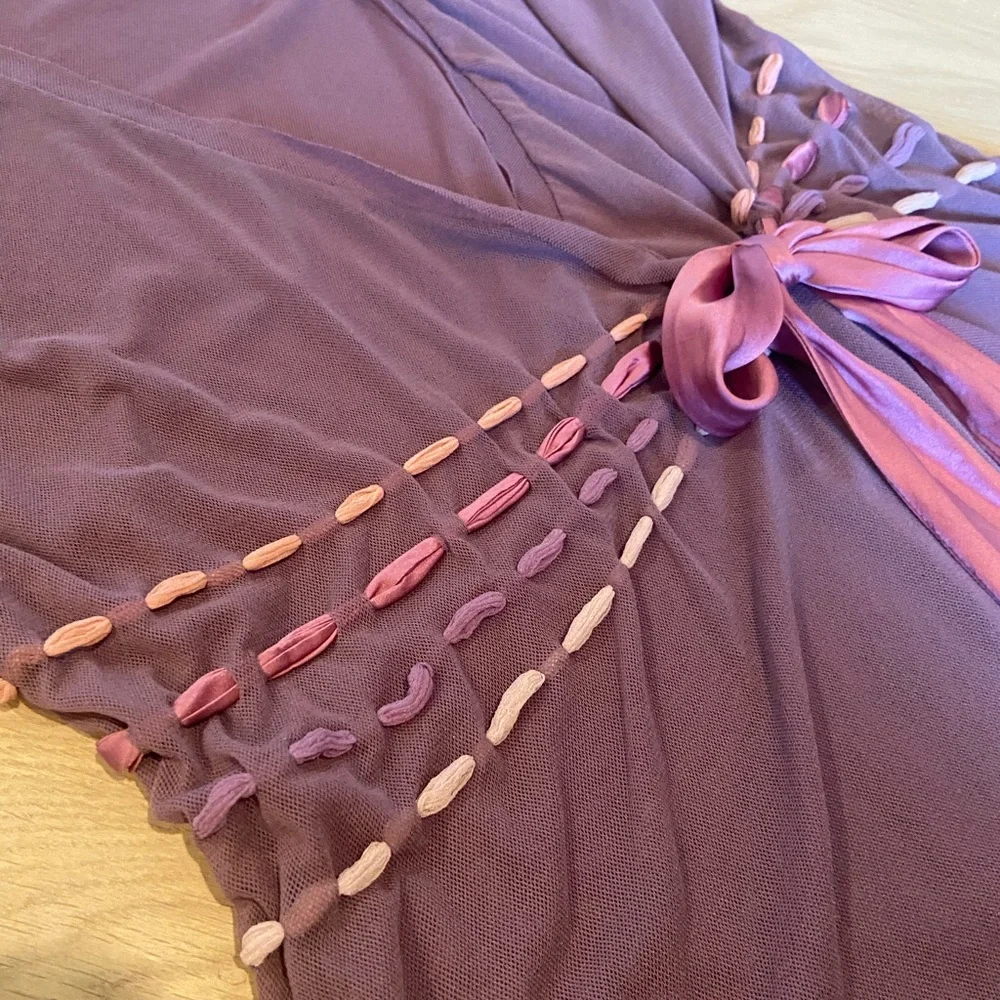 Anthropologie Boho Mesh Wrap Top - Picture 3 of 9